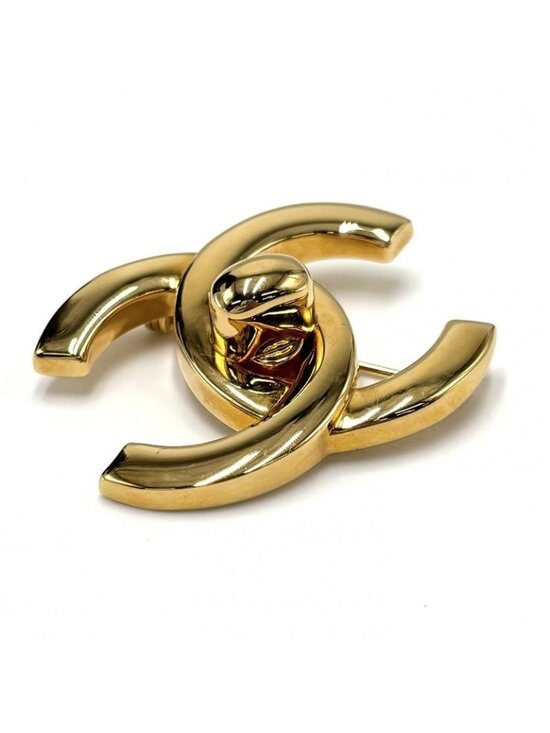 Chanel Brooch Coco Mark Turnlock Design Accessories GP 96 P - Picture 3 of 7
